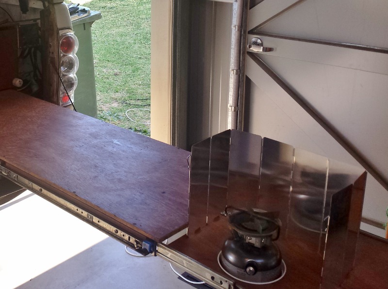 new extension to work bench for burner