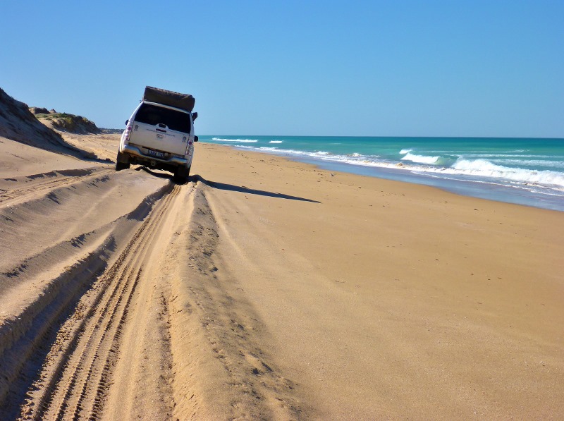 boggy narrow sloping beach coorong